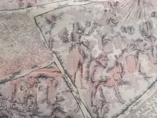 アンティーク　本場筑前博多エジプト壁画模様織出し名古屋帯